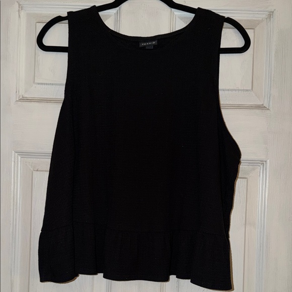 torrid Tops - Torrid Black Ruffle Trim Flowy Top